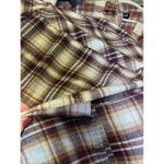 Andree by Unit  Plaid Flannel Ombre Button Up Shirt Women’s Size Medium Boho Photo 4