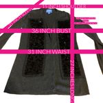 Vera Wang SIMPLY VERA  GRAY RIBBED KNIT W/BLACK SEQUINS CARDIGAN SWEATER (XS) Photo 9