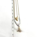 Lucky Brand Long Two Tone Fringe Necklace Boho Career Photo 1