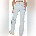 We Wore What Women’s Utility High Rise Straight Jeans Super Light Sz 24 Photo 3