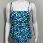 J.Crew  Babydoll Blue Floral Tie Back Tank Top size 4 NEW Photo 1