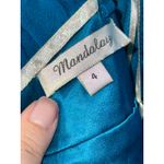 NWT Mandalay Turquoise Blue Silk Beaded Sequin Midi Evening Gown Dress Womens 4 Photo 9