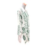 ZARA  White Green Embroidered Tunic Collared Shirt Dress Boho Cover Up size XL Photo 4