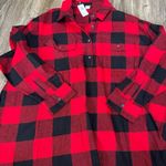 Old Navy New Red Plaid Flannel Pullover Top Photo 1