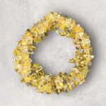 Natural Citrine Nuggets Gemstone Interwoven Double Strand Elastic Bracelet OSFM Yellow Photo 1