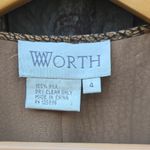 Worth Gold and Brown Sheath Dress with Dolman Sleeves 100 % Silk Size 4 Photo 1