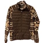 Ralph Lauren Lauren Active Jacket Fleece Aztec Design Brown Ivory Panel Zip Sz M Size M Photo 0