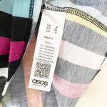ASOS Women’s 0 Multicolored Stripe Short Sleeve Crew Neck Tee Photo 4