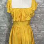 Lovers + Friends Yellow Ruffled Strapless Mini Sundress Photo 2