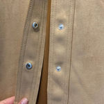 Philosophy Republic clothing beige button-down suede top Photo 4