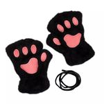 🆕Black Fingerless Cat Paw Gloves Photo 7