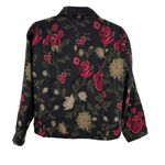 Chico's Chico’s Designs dark floral roses tapestry shirt jacket shacket button up M Photo 1