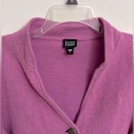 Eileen Fisher Purple Lilac Button Boiled Wool Cotton Cardigan Jacket Size Large Photo 3