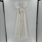 Free People  Feeling Bonita Midi Dress Ivory Tie Back White NWT Size Large Photo 9