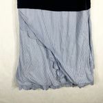 Crown & Ivy Crown Ivy Size Small Dress Sleeveless Navy Blue Pinstripe Scalloped Mini 1584‎ Photo 3