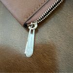 Michael Kors Brown Saffiano Full Zip Jet Set Continental Zip Leather Wallet EUC! Photo 4