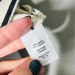 Madewell Lace Up Top SMALL Cream Blue Nautical Striped Short Sleeve Knit Casual Photo 6