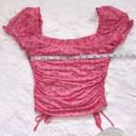 Tiger Mist  Pink Dainty Floral Ruched Top XS Photo 1