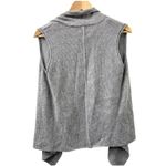 barney's new york Barney’s XS Cashmere Heather Gray Sleeveless Sweater Cardigan Waterfall Neutral Photo 3