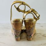 Coach  Ellette Gold Beige Cork Wedge Heel Sandals - US 8.5 Photo 8