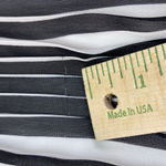 Ny Collection  Black & White Striped Pleated Midi Skirt Elastic Waist Size Small Photo 6