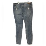 Judy Blue  Distressed Gingham Patch High Rise Skinny Jeans—size 13/31 Photo 4