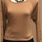 Michael Kors gold blouse with gold buttons on the side of the sleeve Sz P/M Photo 0