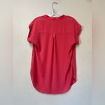 Pleione Pink Short Sleeve Tunic Blouse Size Small Workwear Photo 1