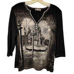 Blue Canyon Clothing Venice Italy Black Shirt Size XL Photo 0