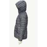 Lole CCC Reversible Hooded Puffer Jacket Black Gray Full Front Zipper Photo 4