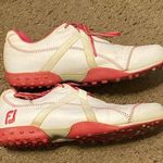 Footjoy Womens M Project Spikeless Golf Shoes White Pink 95615 Size 7.5 EUC Photo 0