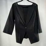 Eloquii NWT  Collarless Blazer‎ Jacket in Black Size 16 Photo 0
