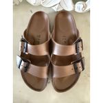 Birkenstock  Arizona EVA Brown Double Strap Sandals Size 39 Casual Comfy Slides Photo 1