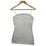 EXPRESS Vintage Cami Tank Top Womens Small White Sequin Lace Trim New Retro Y2K Photo 1