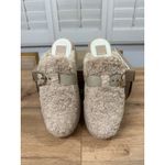 Dolce Vita Lelani Plush Flats Slip Ons Natural Faux Fur Size 9 NIB Cozy Clogs Tan Photo 3