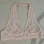 Free People Intimately Halter Style Light Pink Lace Bralette Women’s Size Medium Photo 0
