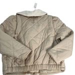 BLANK NYC Size XL Faux Fur Trim Snap Front Quilted Puffer Jacket Cream Cozy NWT Photo 5