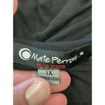 Maite Perroni Dress Womens 1X Black Gold Sequin Striped Tank Sleeveless Party Photo 3