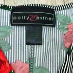 Polly & Esther  Striped Floral Cropped Top Size Small Photo 5