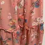 Shosho Mini Skirt Pink Floral Pull On Elastic Waist Photo 1