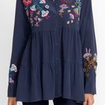 Johnny Was Alesa heavily embroidered Tiered Silk Tunic NWT RARE Photo 5
