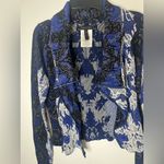 BCBGMAXAZRIA Black and Blue Knit Design sweater size XS Photo 13