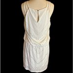 White House | Black Market  White Dress with Gold & Silver Stud Embellishments Photo 3