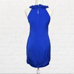Francesca's Francesca’s Collections Blue Short Dress Center Ruffle Size Small Photo 1