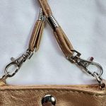 Shimmery Bronze Mini Crossbody Bag with 3D Yellow Orange & Tan Flower Photo 4