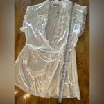 Linea Donatella NWT  Bridal Baby Doll Robe White w/ Embellishment Med ROB… Photo 4