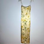Reformation NEW Frankie Silk Dress Floral Yellow Sz 0 Photo 1