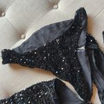 NWT Alglist Black Sequenced Two Piece Cut Out Mini Dress Size Medium Green Photo 5