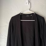 prAna Black Tie Front Open Cardigan Lightweight Cotton Blend Women's L Photo 1