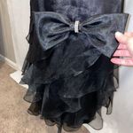 Adorable ☺️ Vintage Rimini black bow ruffle skirt cap sleeve lightweight dress Size 8 Photo 6